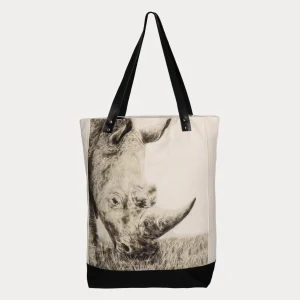 Regal Lifestyle Bag featuring African rhino artwork in a wildlife-inspired design.