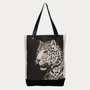 Spirited Lifestyle Bag featuring African leopard artwork in a wildlife-inspired design.