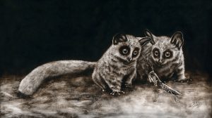 Encounter - Original Smoke Art on Paper