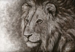 Resolute - Original Smoke Art on Paper